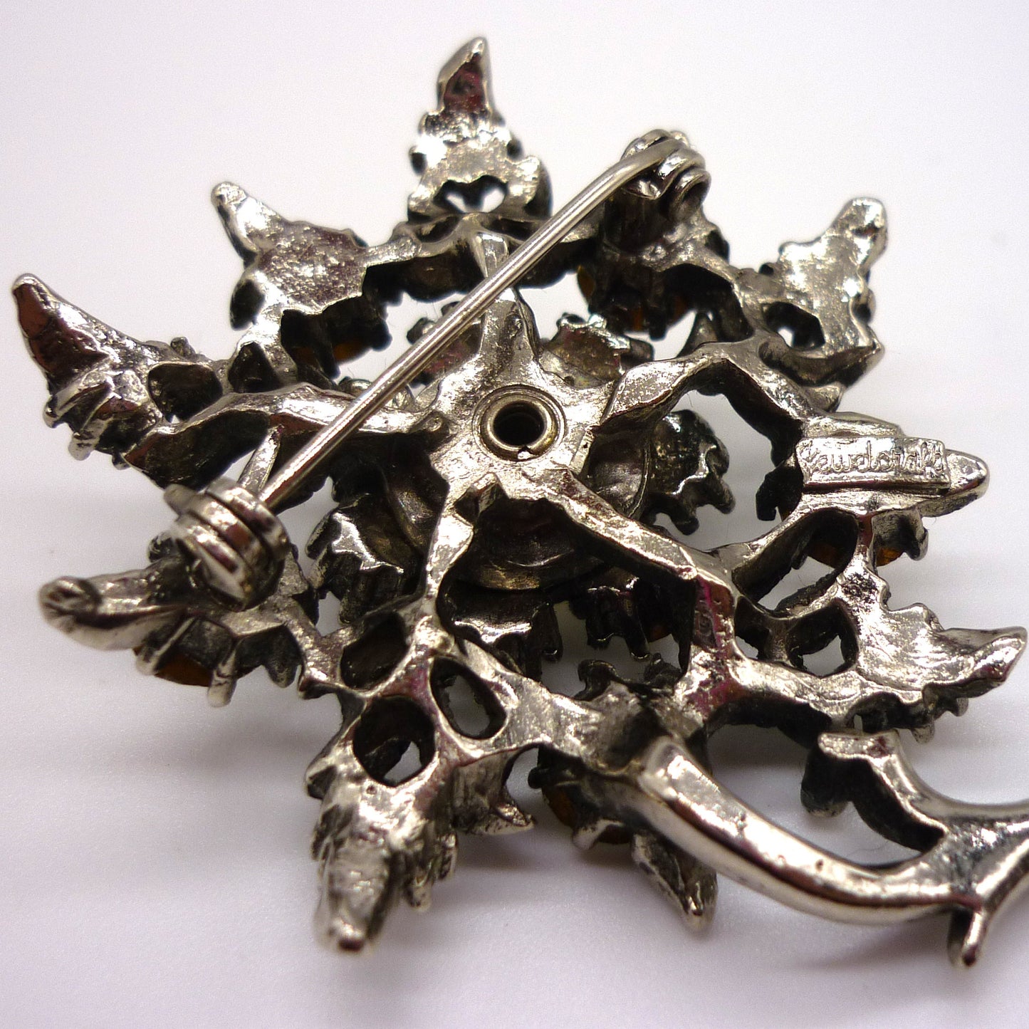 1950's Rhinestone Flower Brooch
