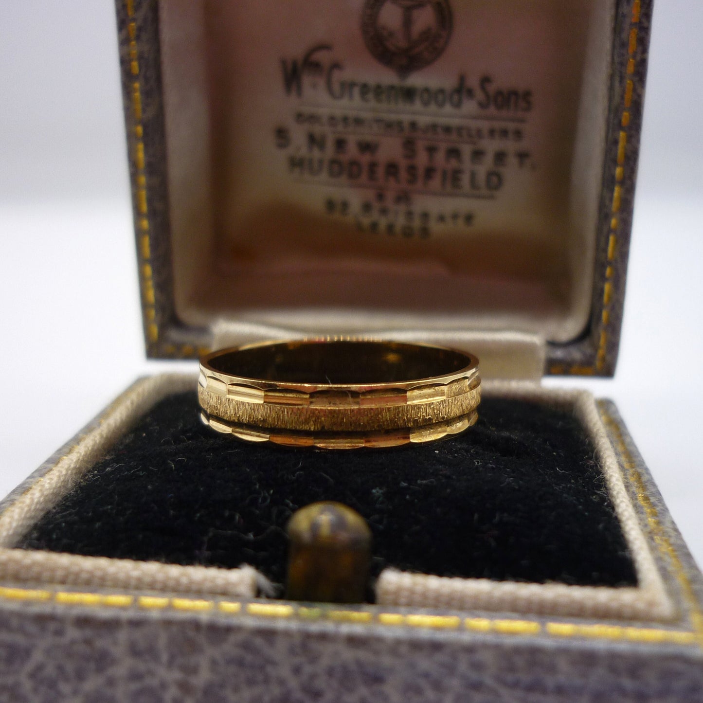 Textured Wedding Band, 18ct Gold Ring Size 6.25