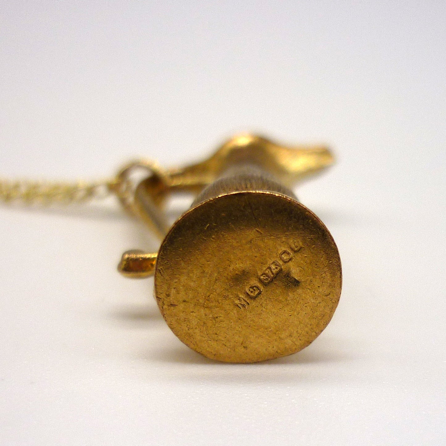 Vintage Little Gold Jug Charm Necklace, Arabic Oil Bottle Pendant