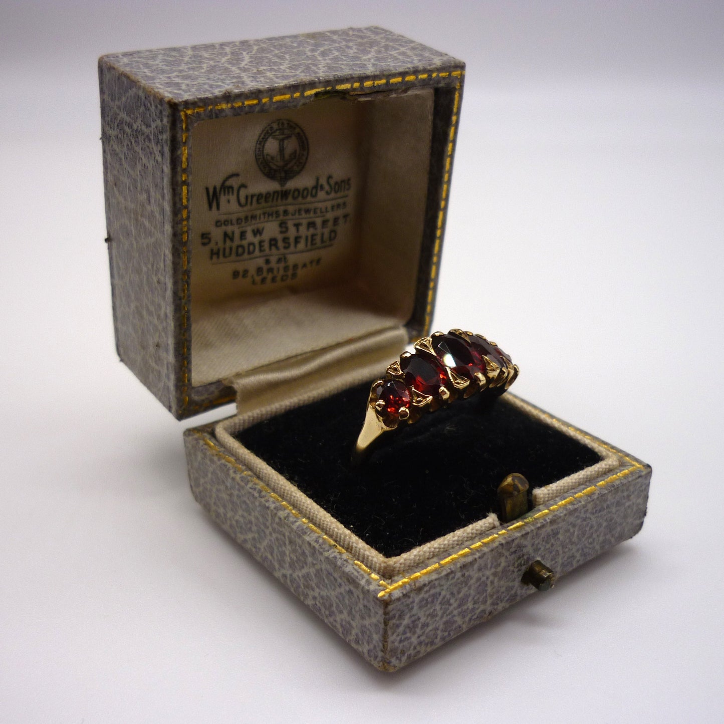 Vintage Yellow Gold and Garnet Ring Size 7.25