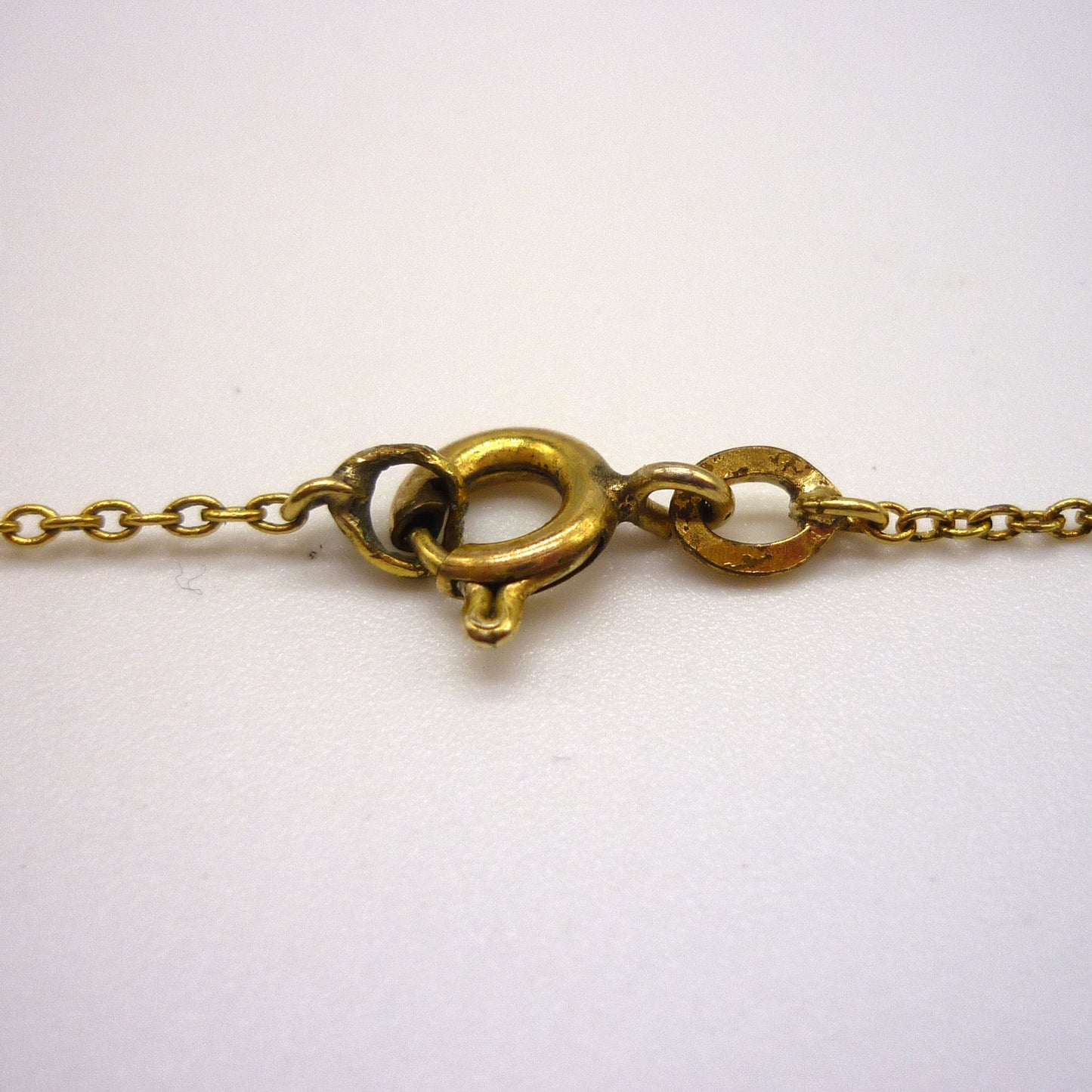 Dark Green Amazonite Pendant on Rolled Gold Chain