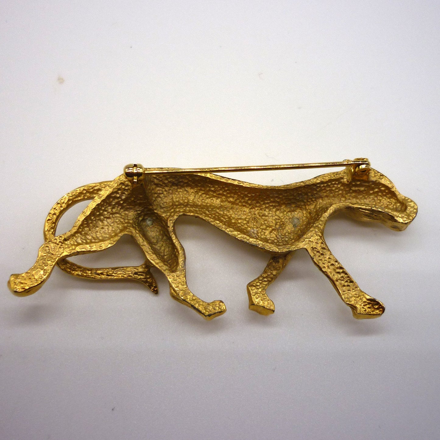 Eighties Gold Plated Panther Brooch