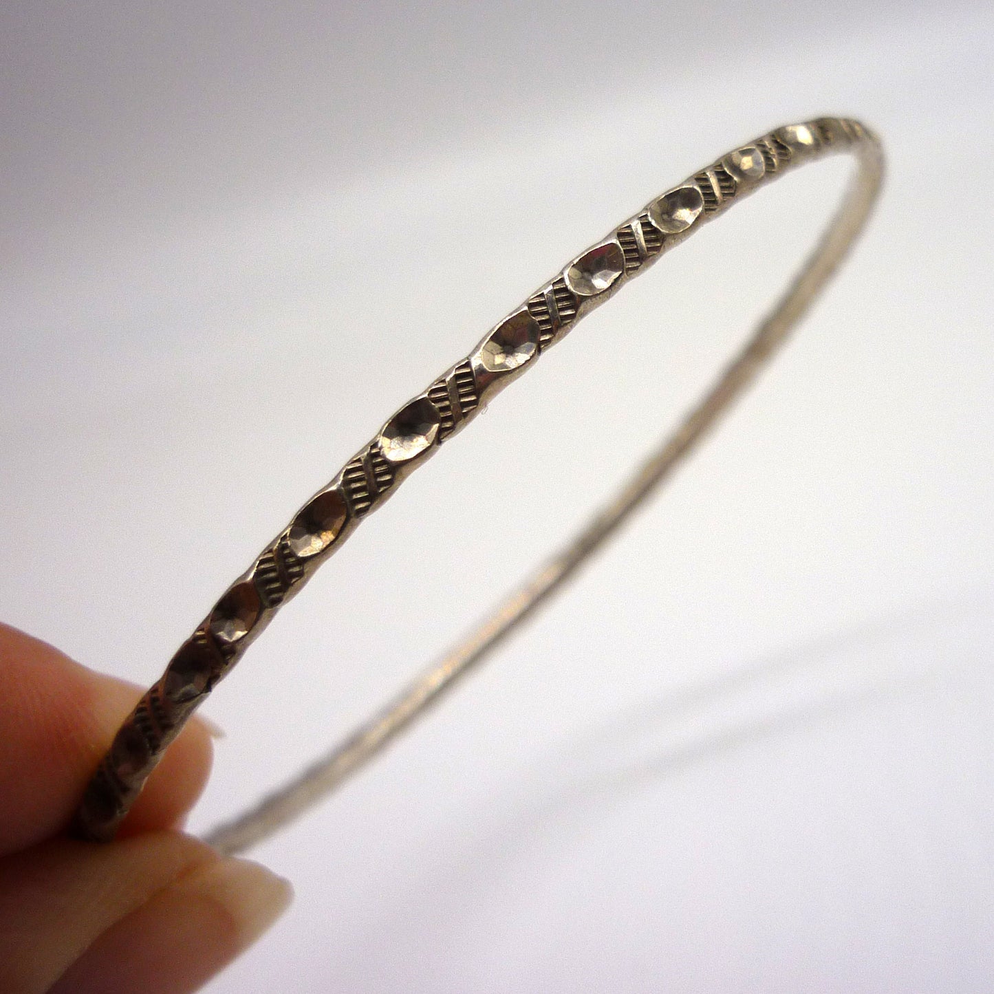 Dainty Silver Stacking Bangle