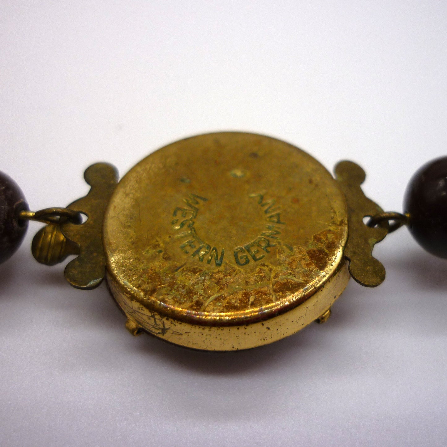 Vintage West Germany Lucite Bead Necklace, Chunky Beaded Jewellery