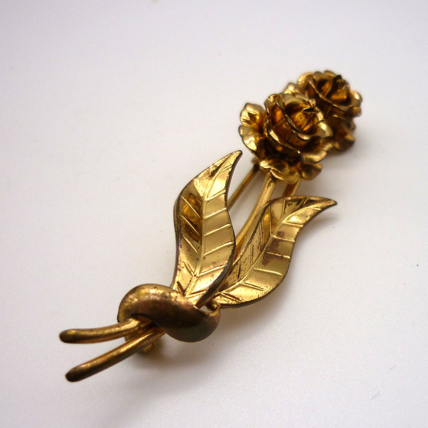 Vintage Gold Plated Flower Brooch
