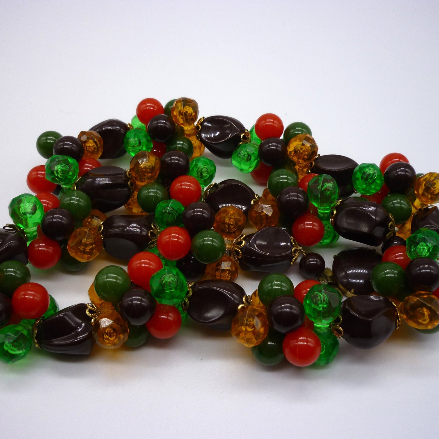 Vintage West Germany Lucite Bead Necklace, Chunky Beaded Jewellery