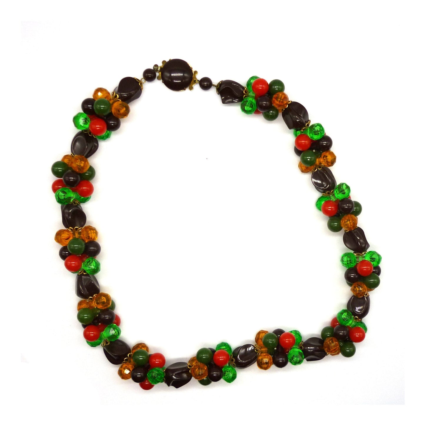 Vintage West Germany Lucite Bead Necklace, Chunky Beaded Jewellery