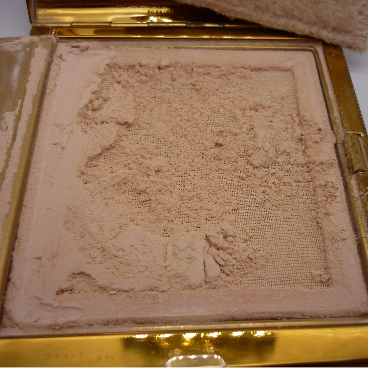 Vintage Stratton Compact with Hand Painted Floral Design