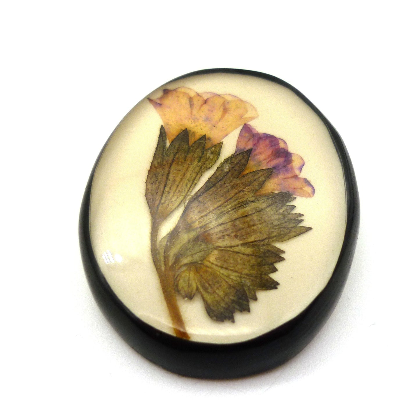 Vintage Pressed Flower Brooch