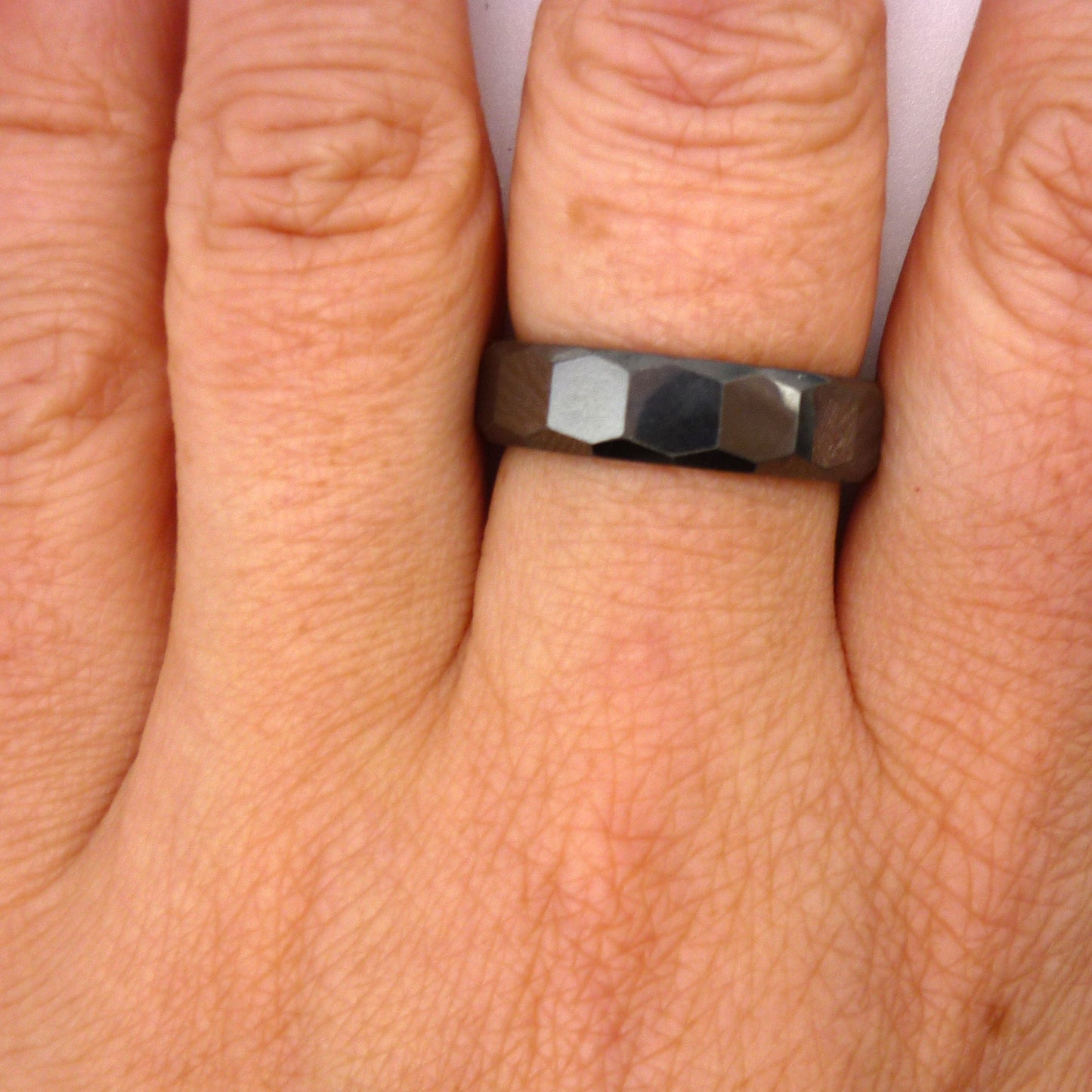 Vintage Black Ceramic Band Size 7.75