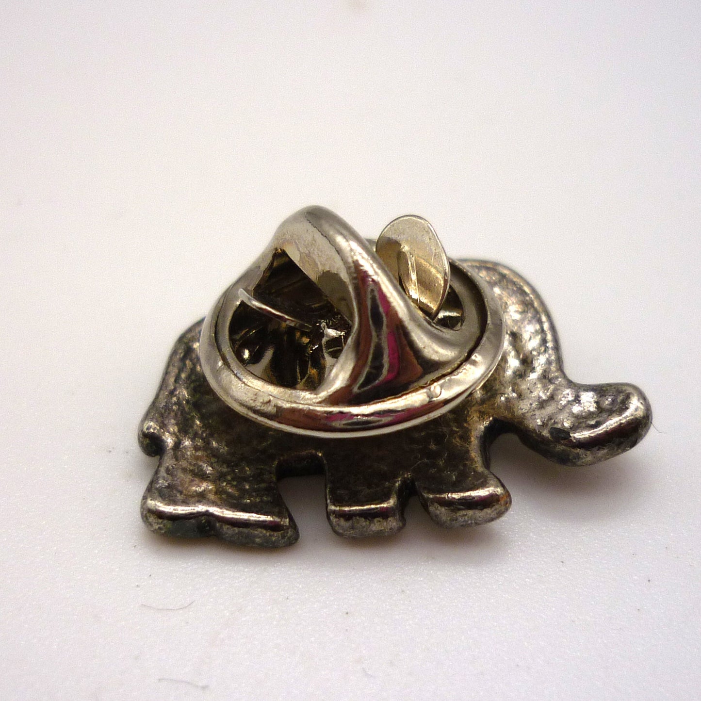 Vintage Elephant Pin, Small Silver Brooch
