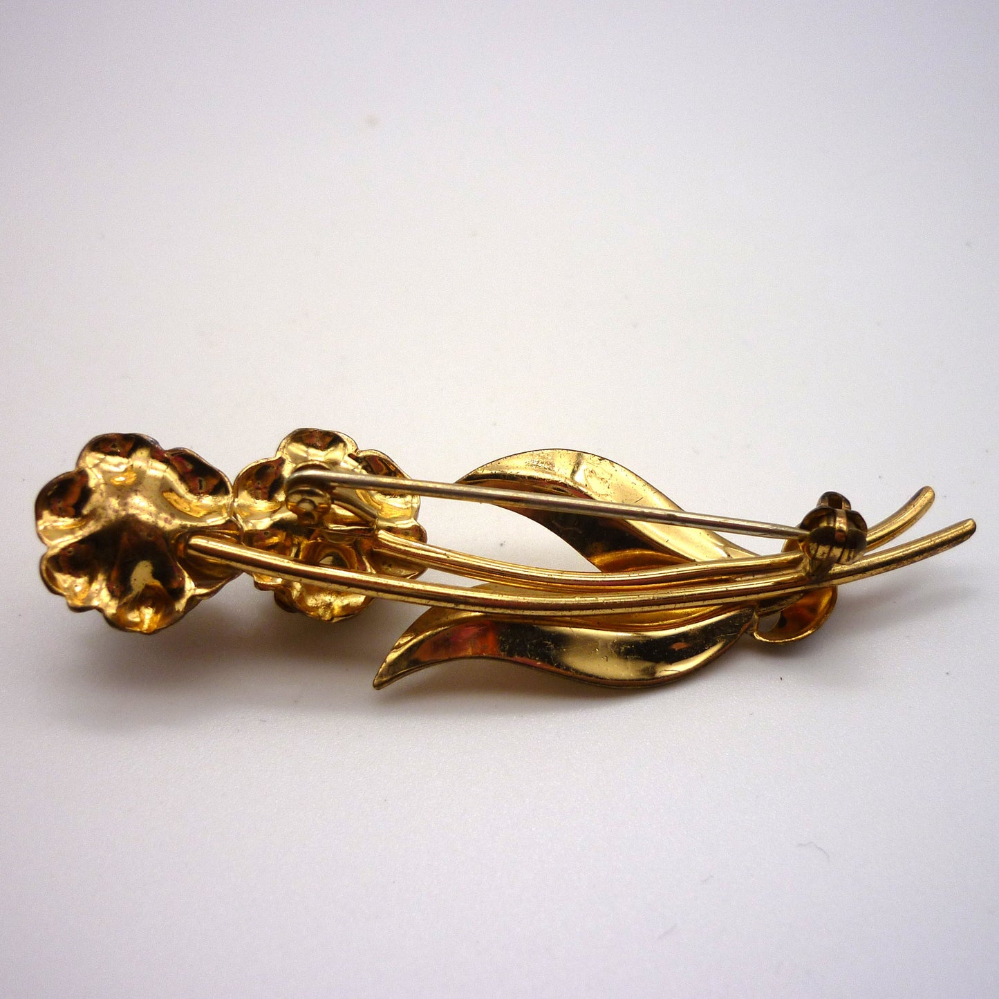 Vintage Gold Plated Flower Brooch