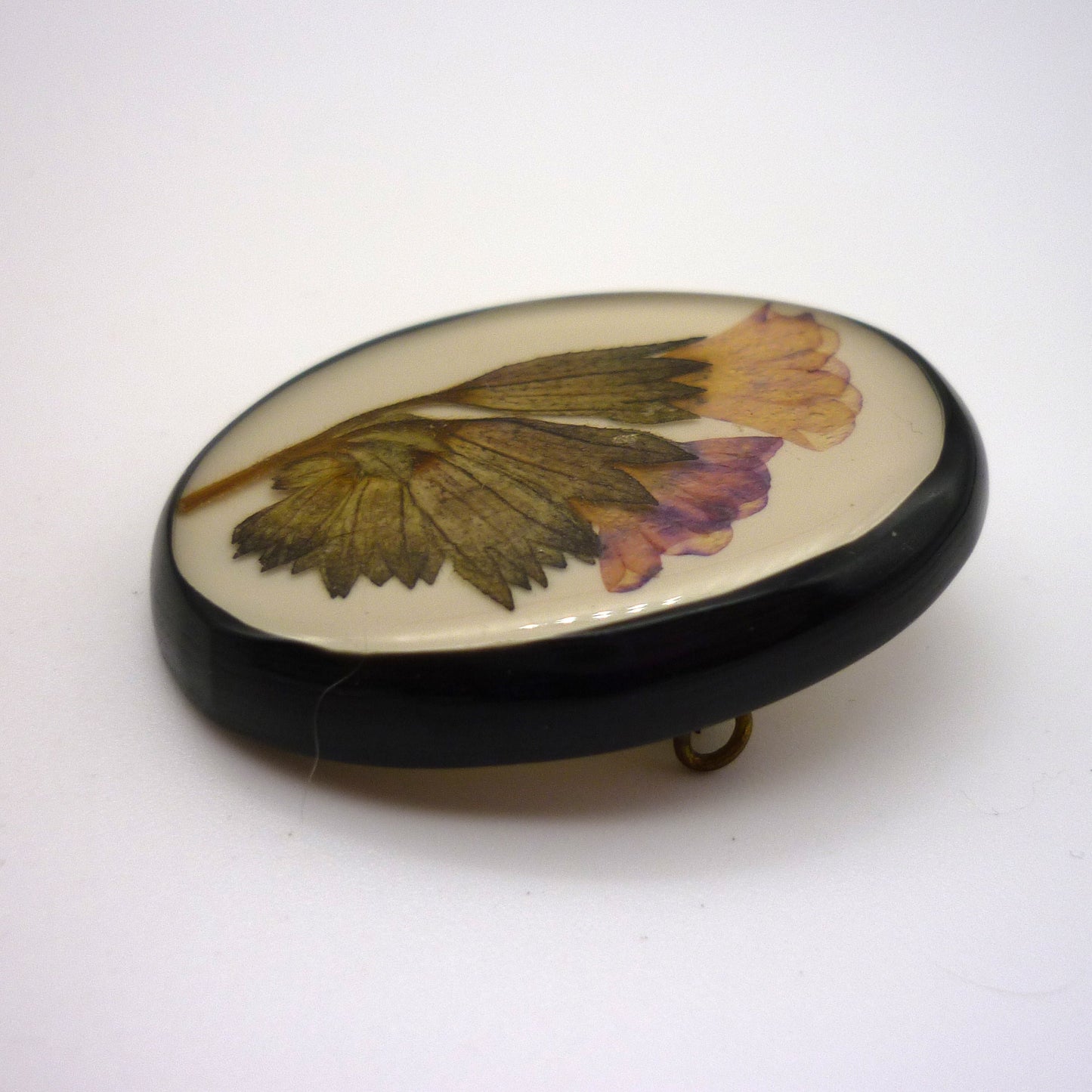 Vintage Pressed Flower Brooch