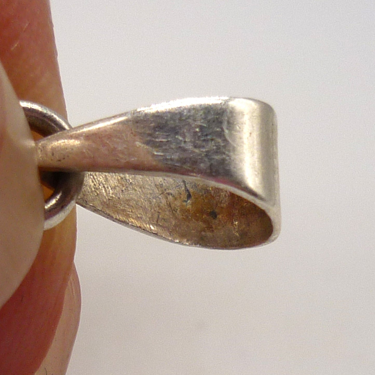 Large Silver Flower Pendant with Red Stone Centre on Diamond Cut Curb Chain