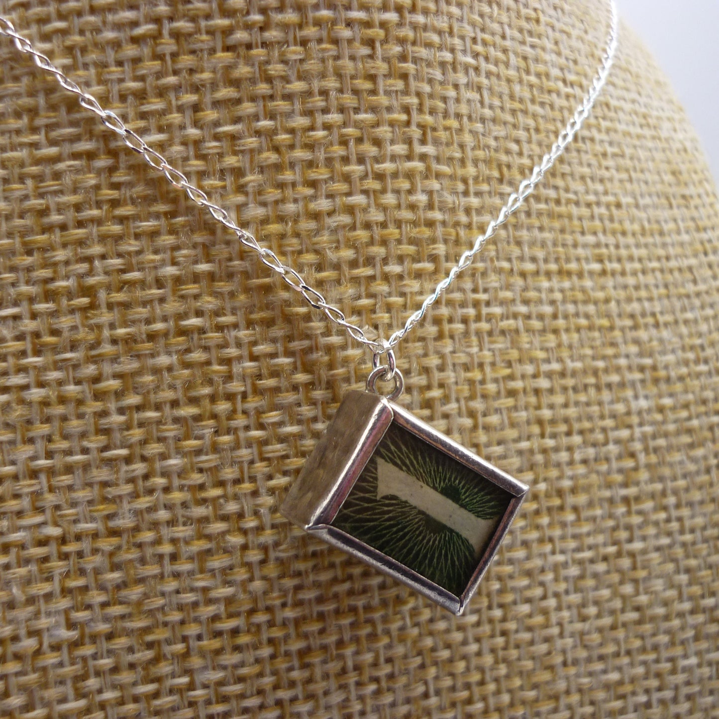 Silver One Pound Note Charm on Sterling Chain Necklace
