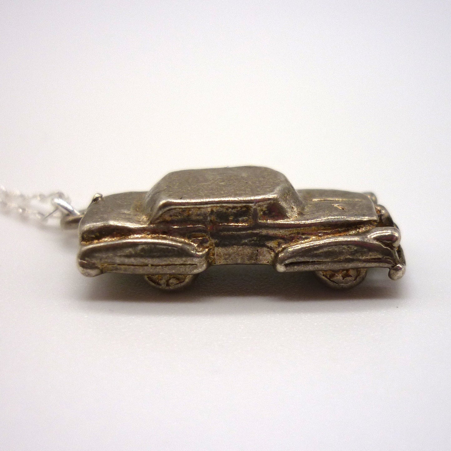 Silver Car Charm Necklace