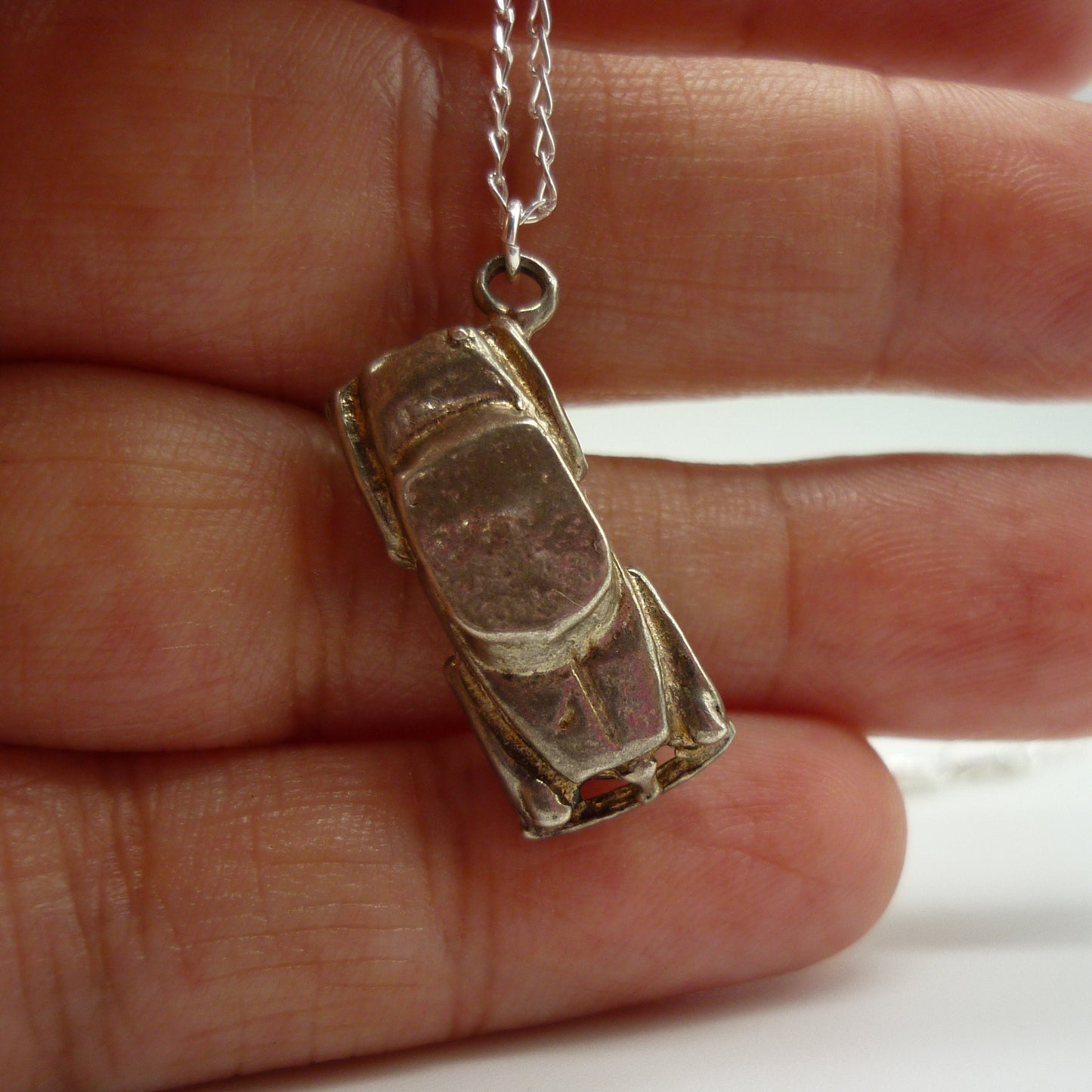 Silver Car Charm Necklace