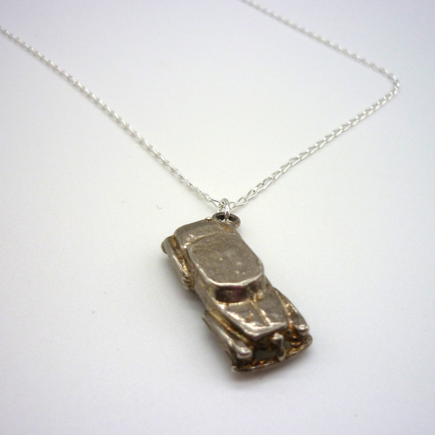 Silver Car Charm Necklace