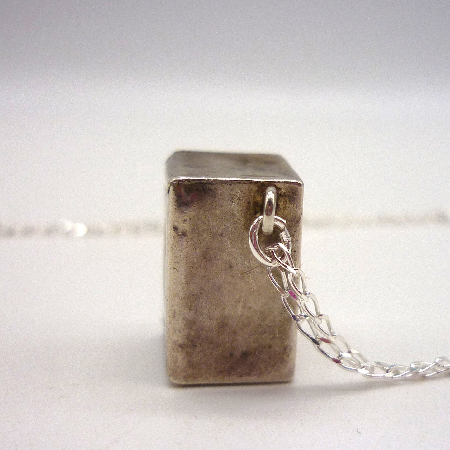 Silver One Pound Note Charm on Sterling Chain Necklace