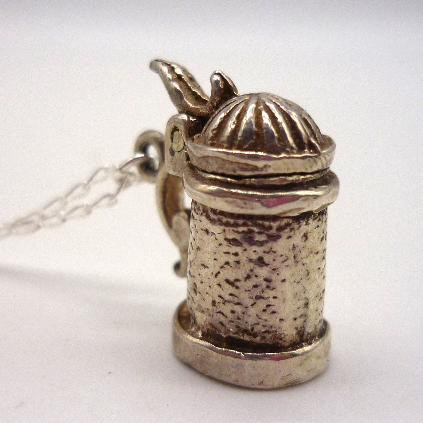 Silver Tankard Charm Necklace, Women's Beer Mug Gift, Drinking Gifts for Her