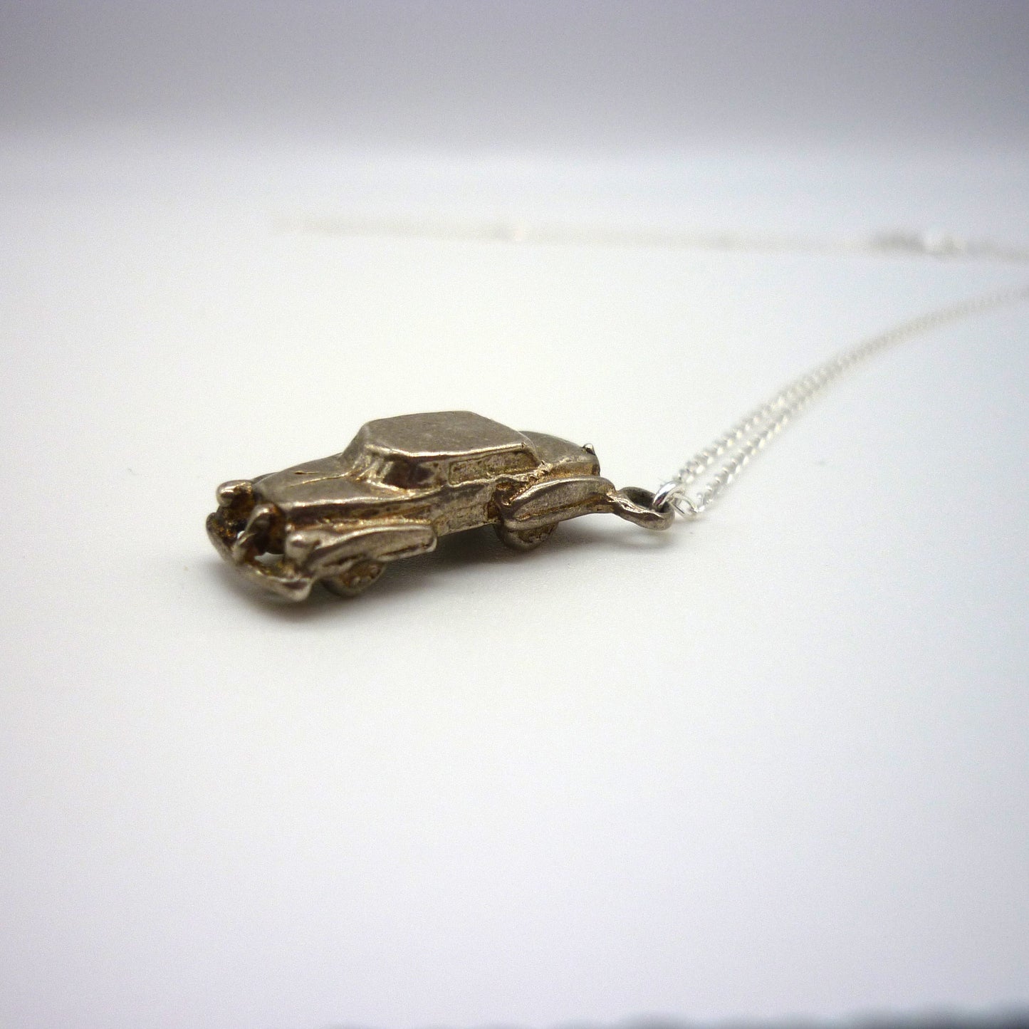 Silver Car Charm Necklace