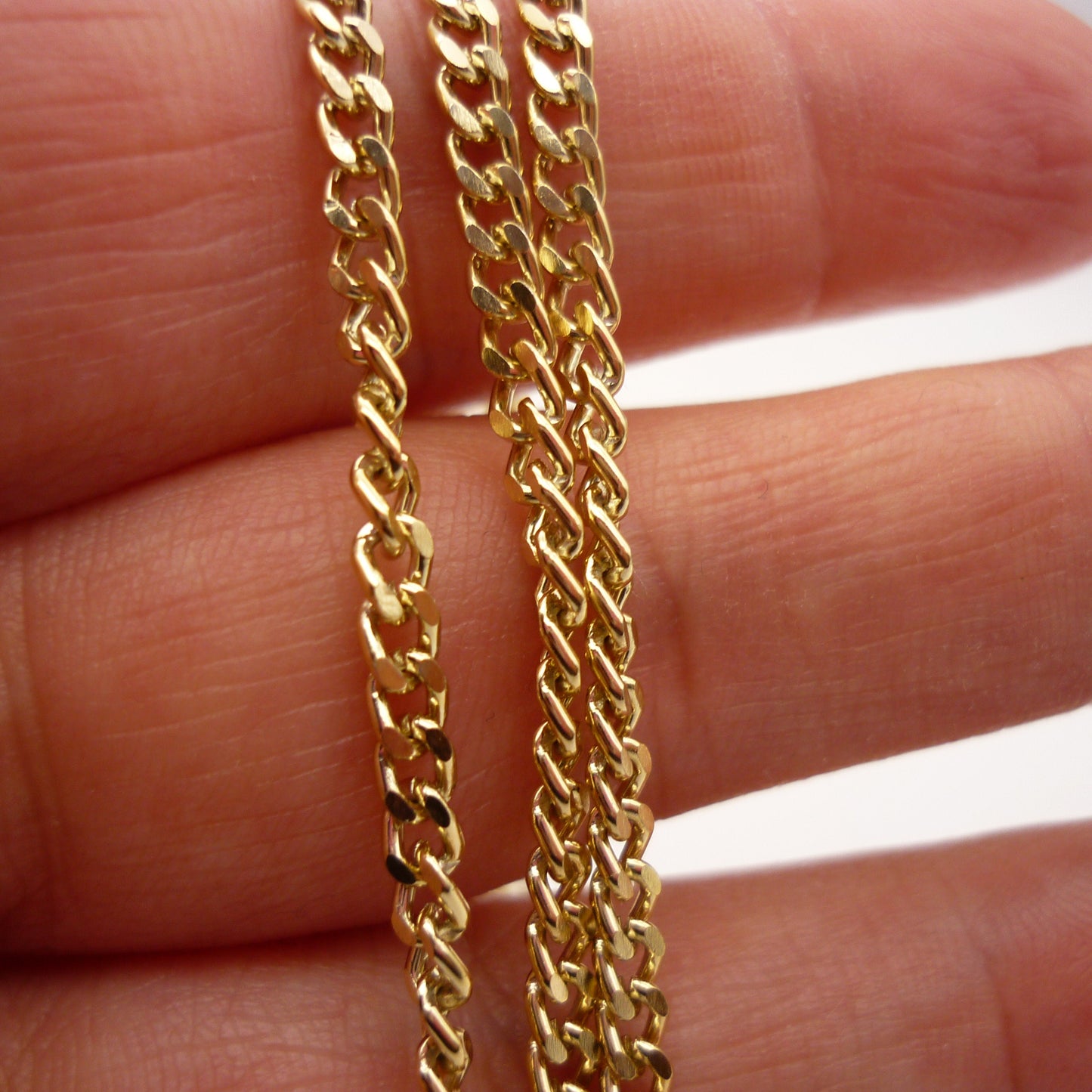 Gold Plated Flat Curb Chain