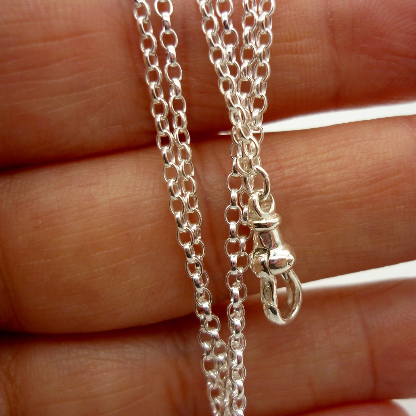 Vintage St. Christopher Sterling Silver Necklace: Dainty Belcher Chain Pendant