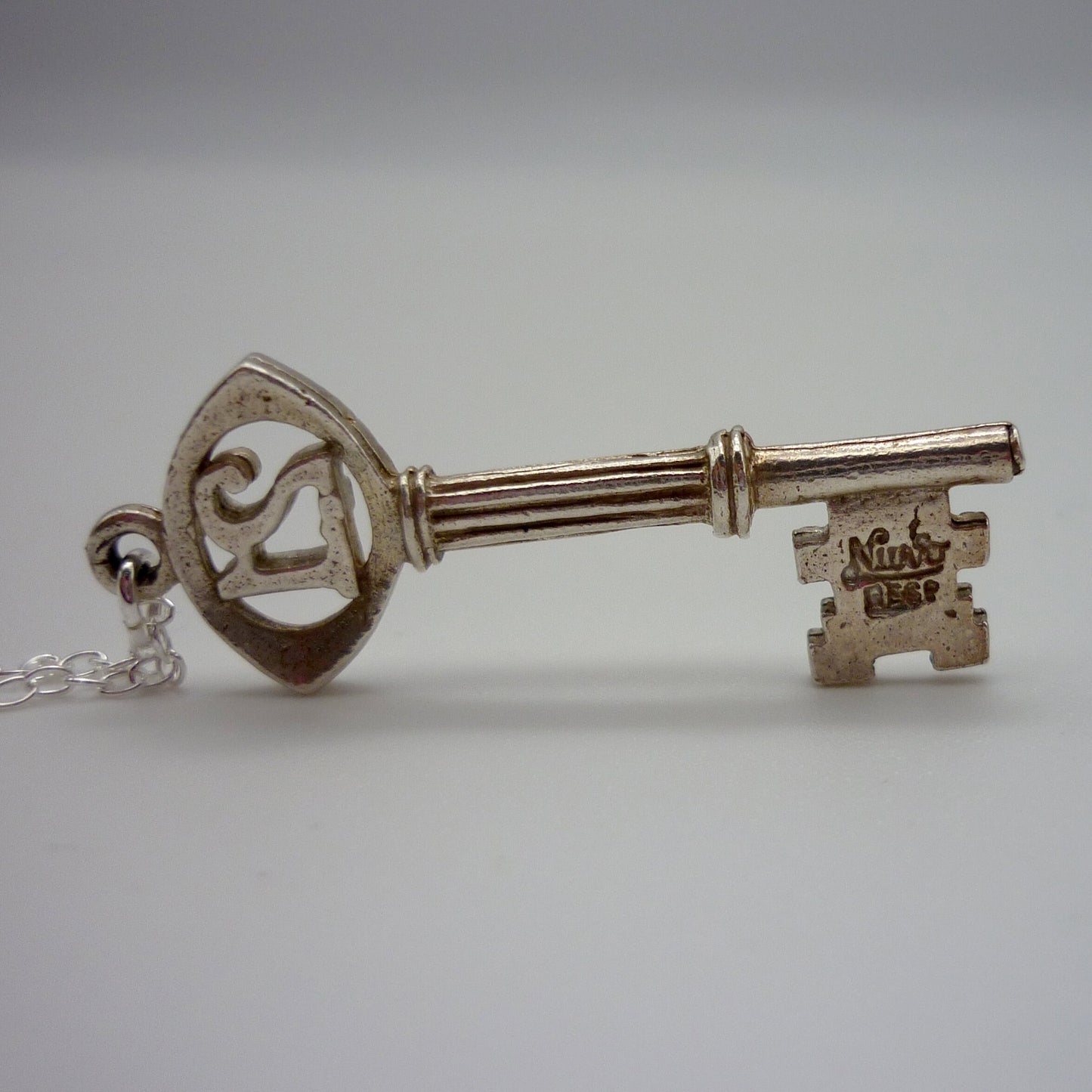 Vintage Silver 21 Key Charm Necklace - 21st Birthday Gift