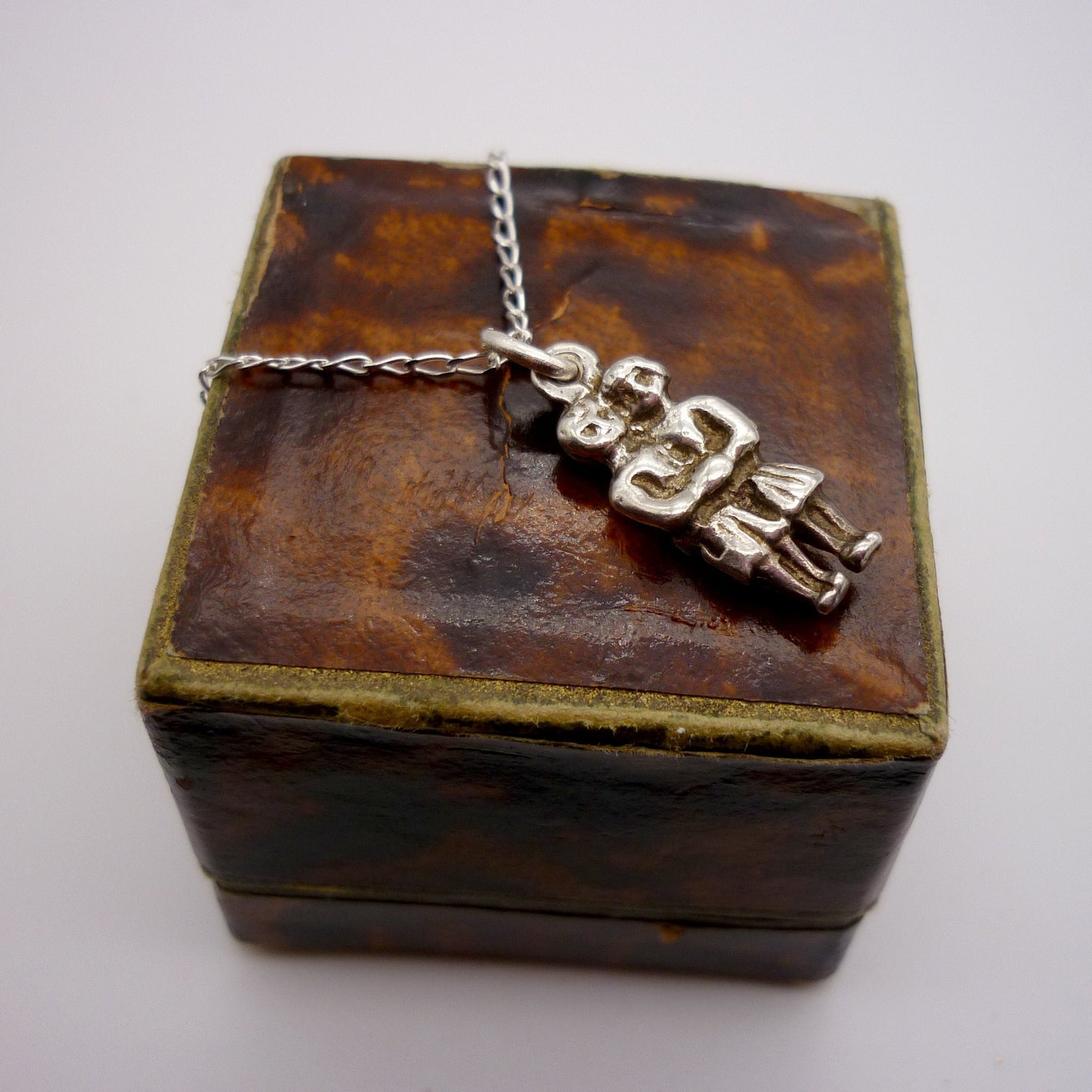 Silver Couple Charm Necklace