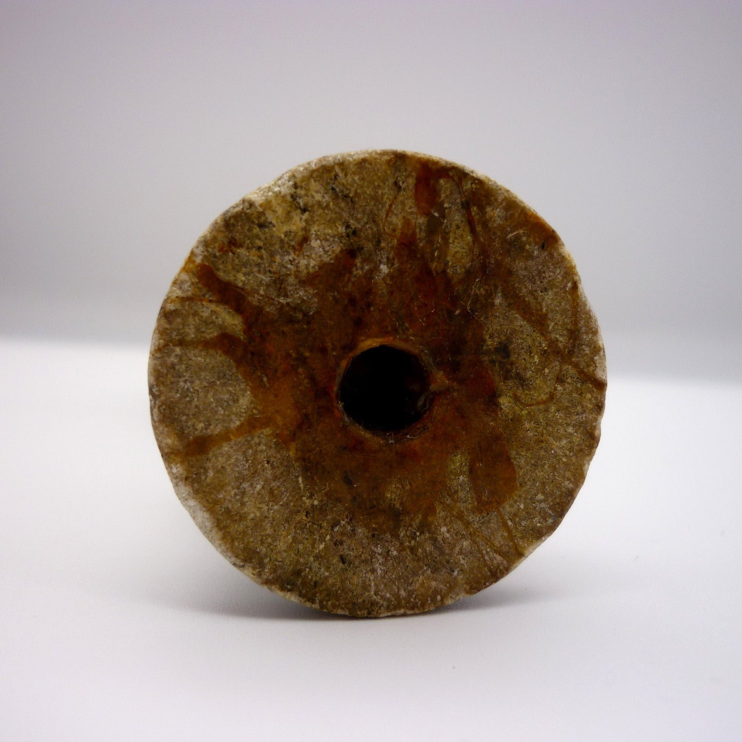 Antique Cast Metal Cherub Statuette on Marble Style Plinth