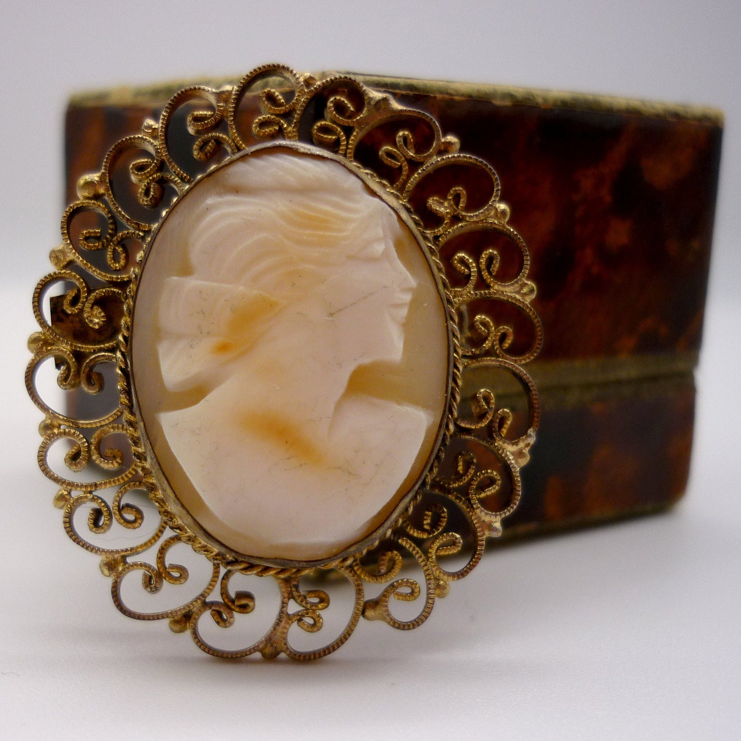 Antique Cameo Brooch Pendant