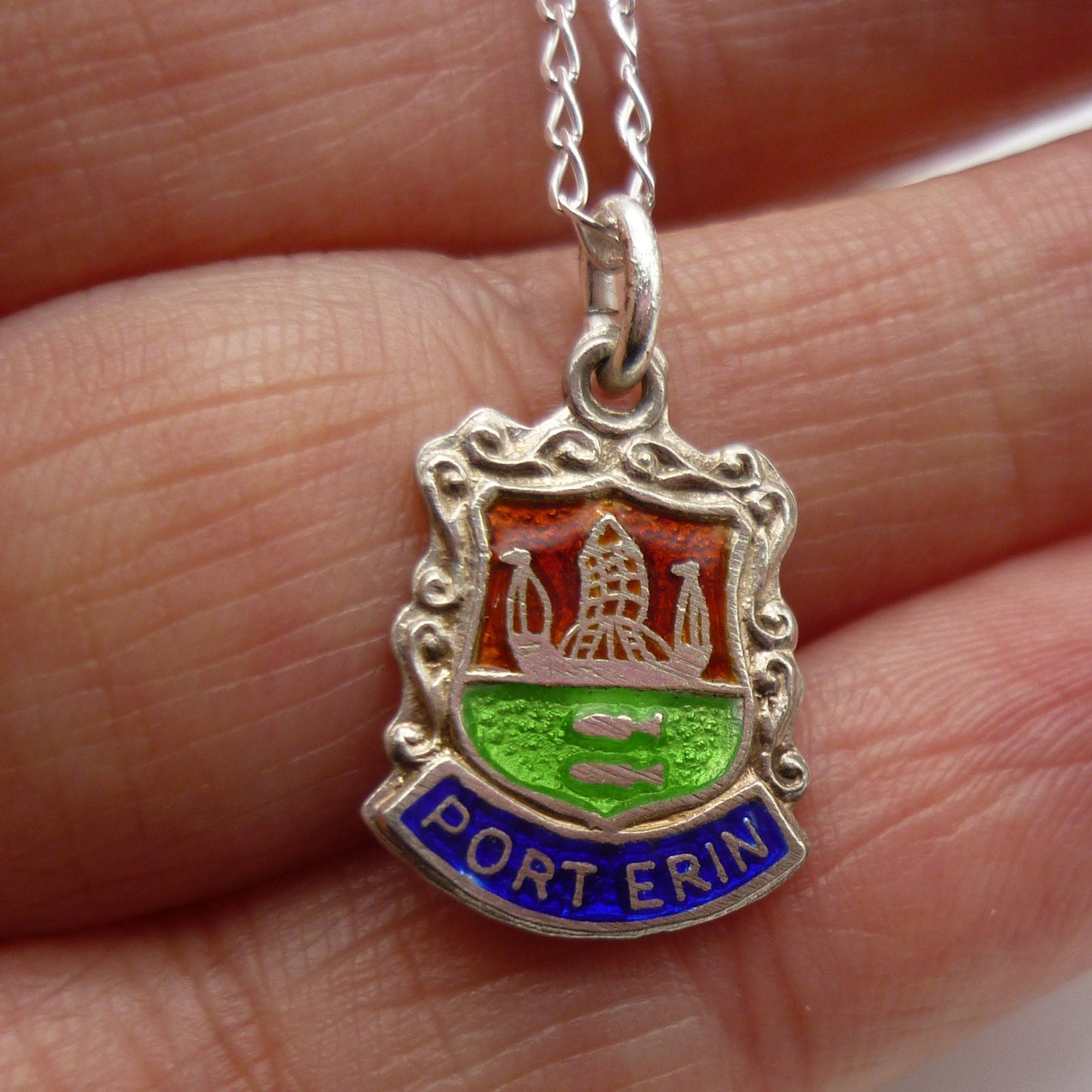 Port Erin  Shield Charm Necklace
