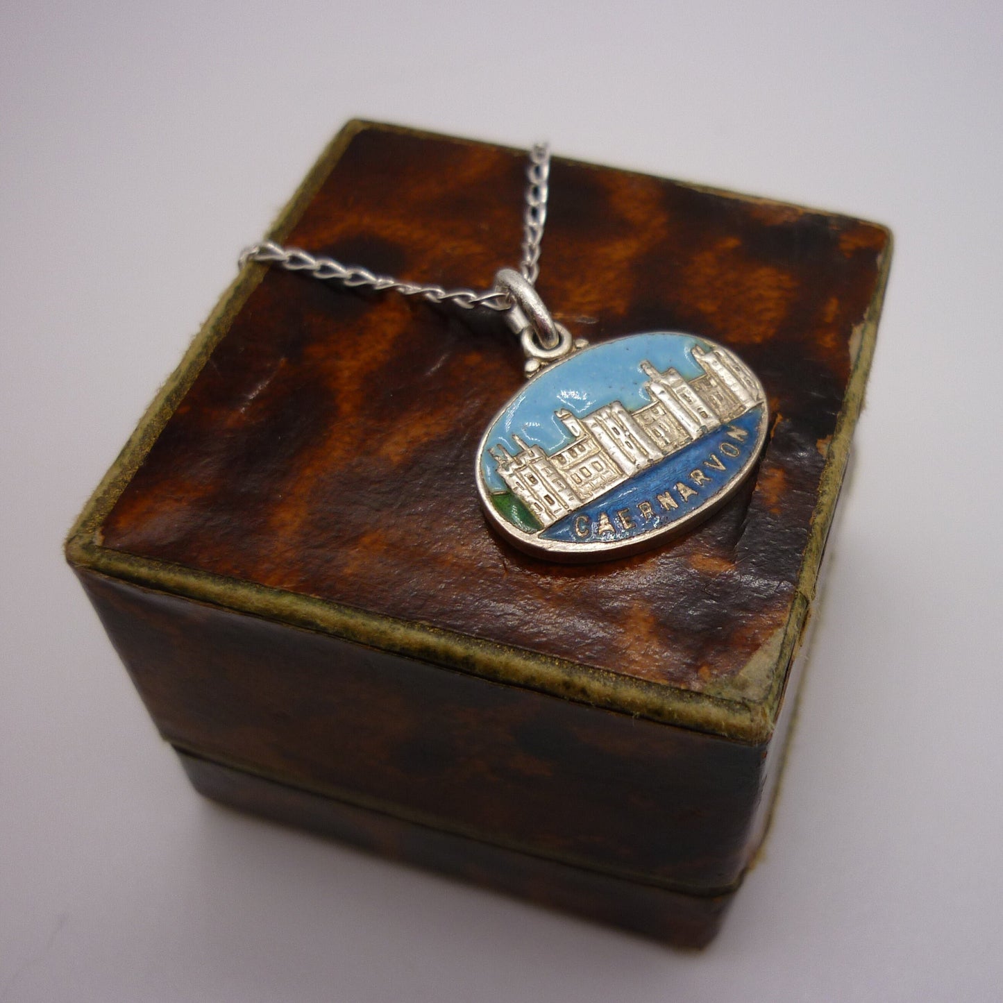 Caernarvon Castle Oval Charm Necklace
