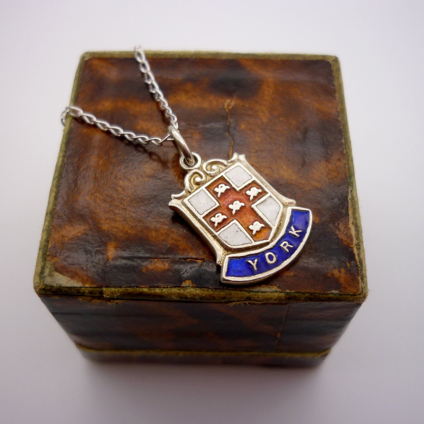 York Shield Charm Necklace