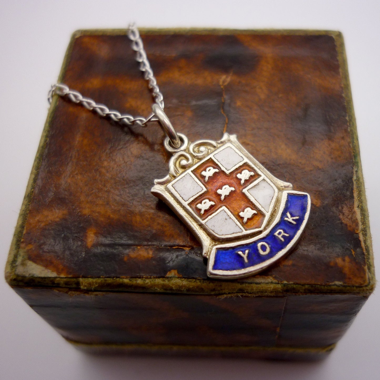 York Shield Charm Necklace