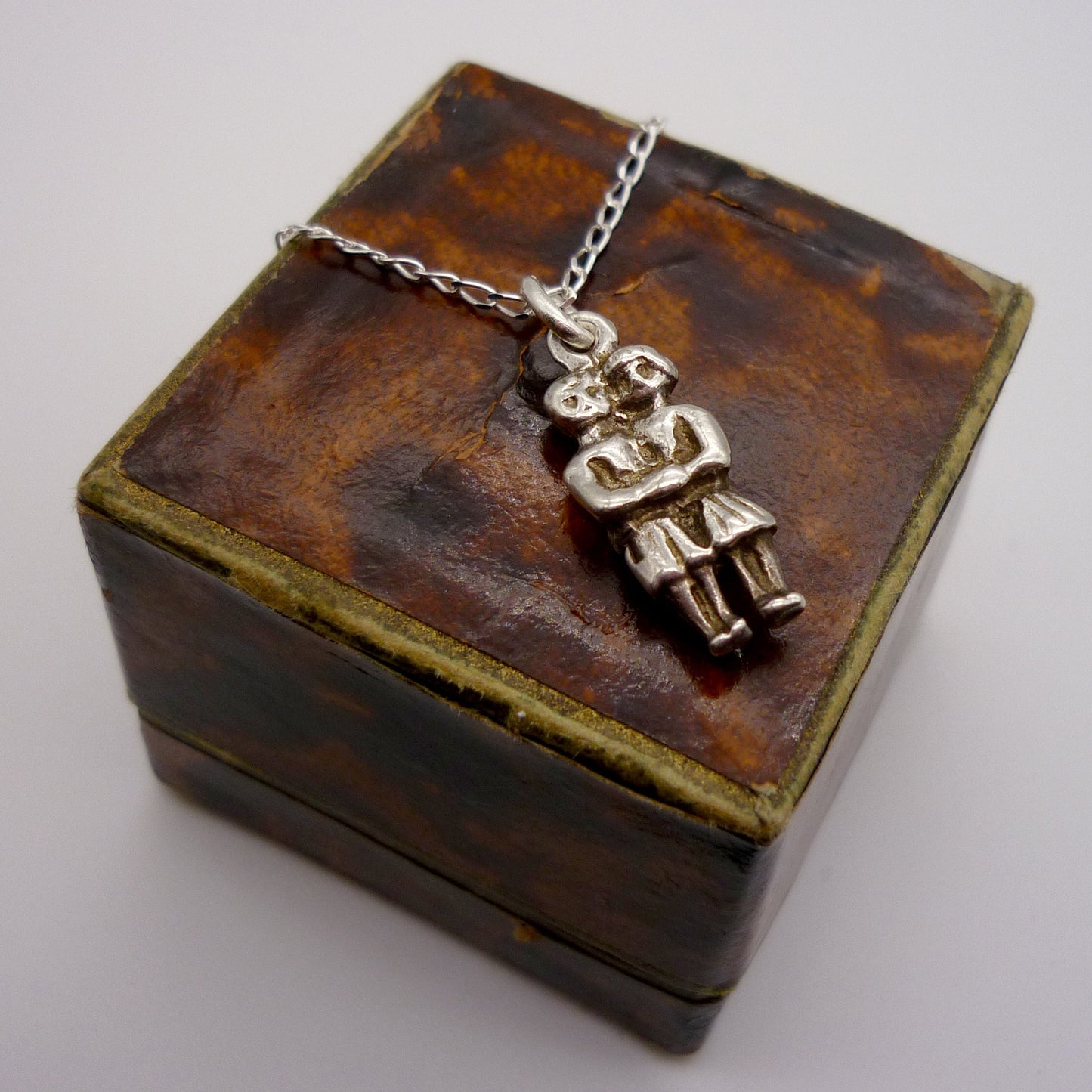 Silver Couple Charm Necklace