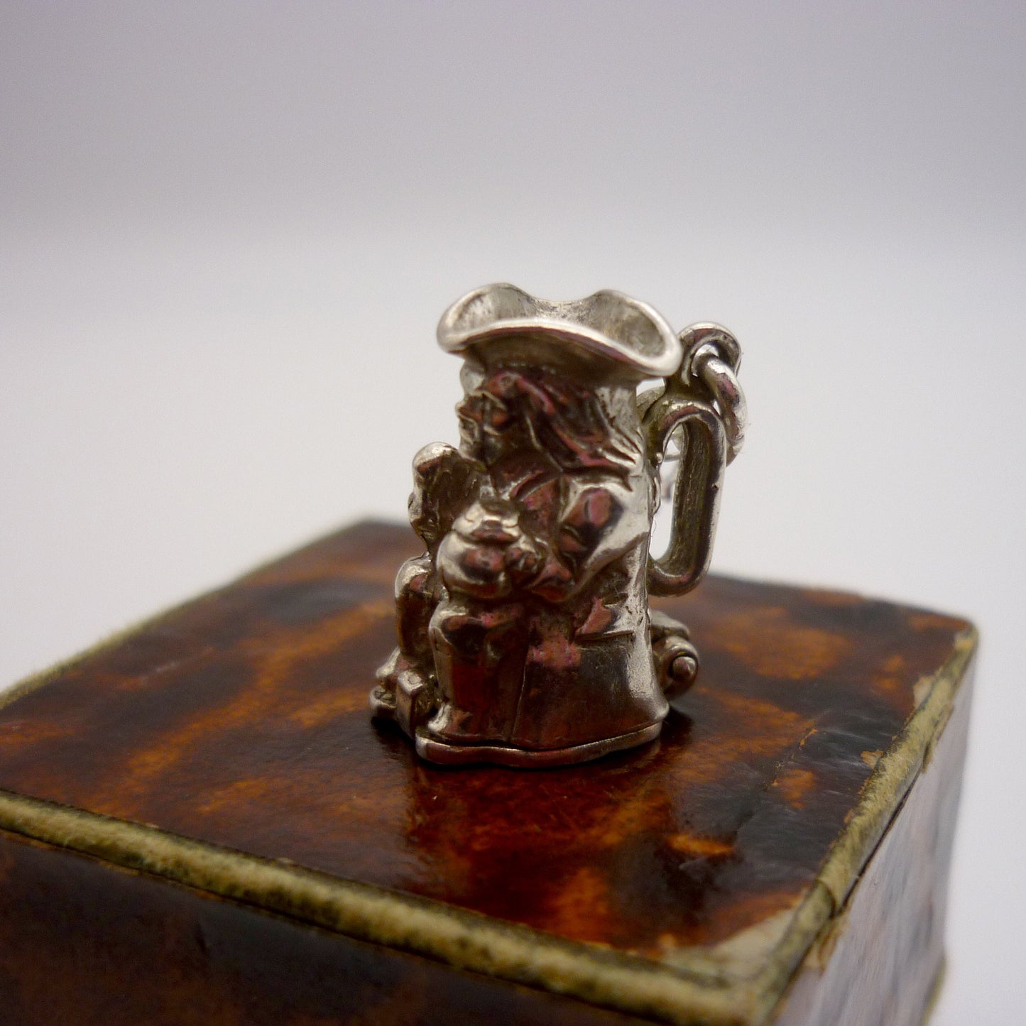 Silver Toby Jug Opening Charm Necklace