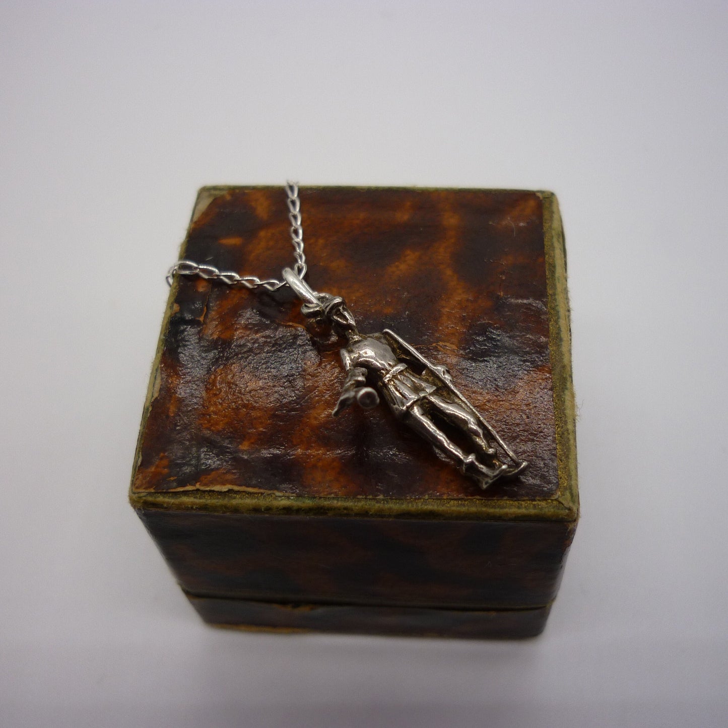 Vintage Silver Royal Guard Charm Necklace, Silver Pendant on Chain