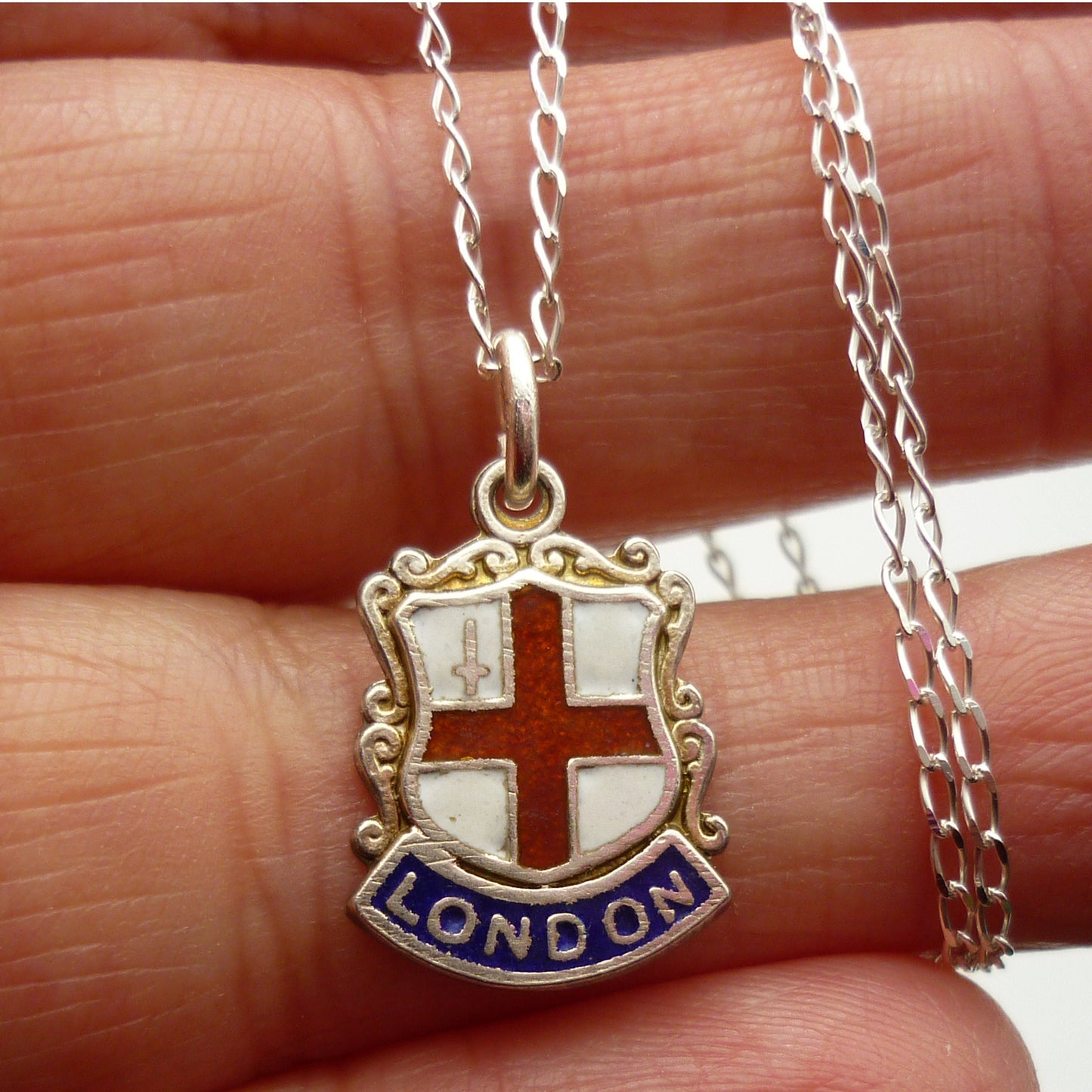 London Shield Charm Necklace