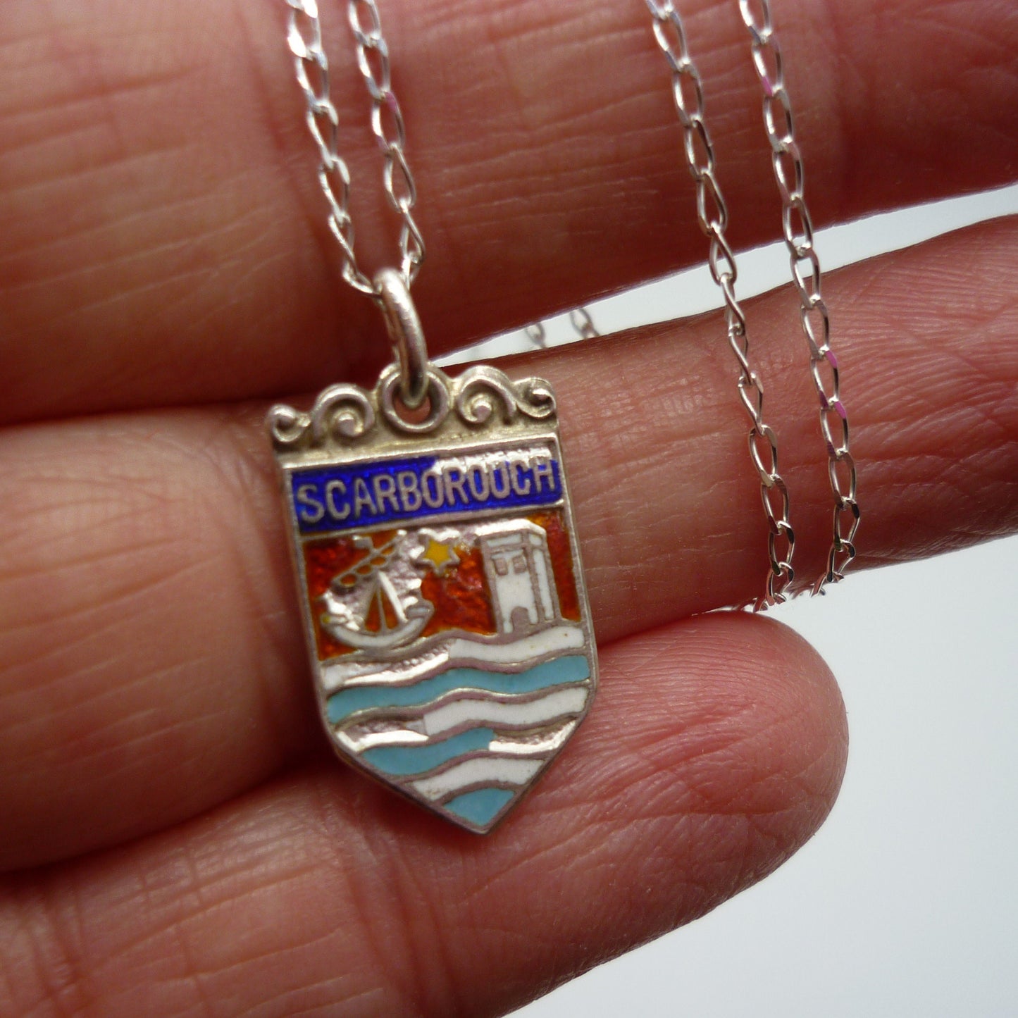 Scarborough Shield Charm Necklace