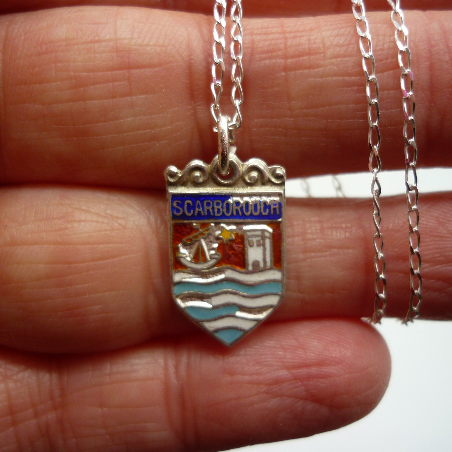 Scarborough Shield Charm Necklace