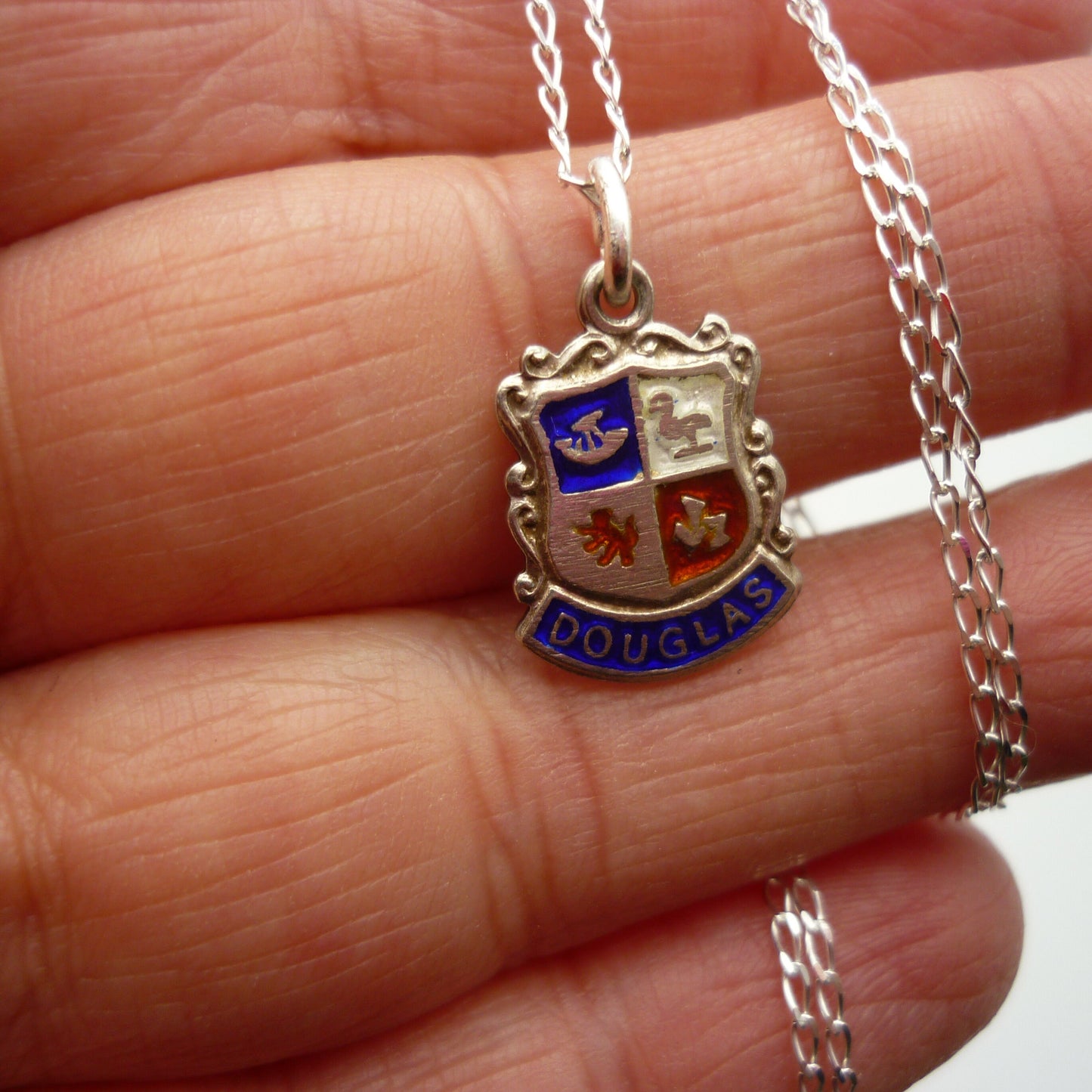 Douglas Isle of Man Shield Charm Necklace