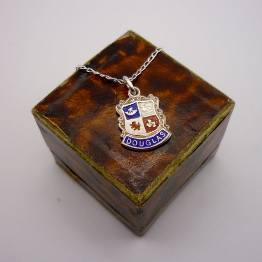 Douglas Isle of Man Shield Charm Necklace