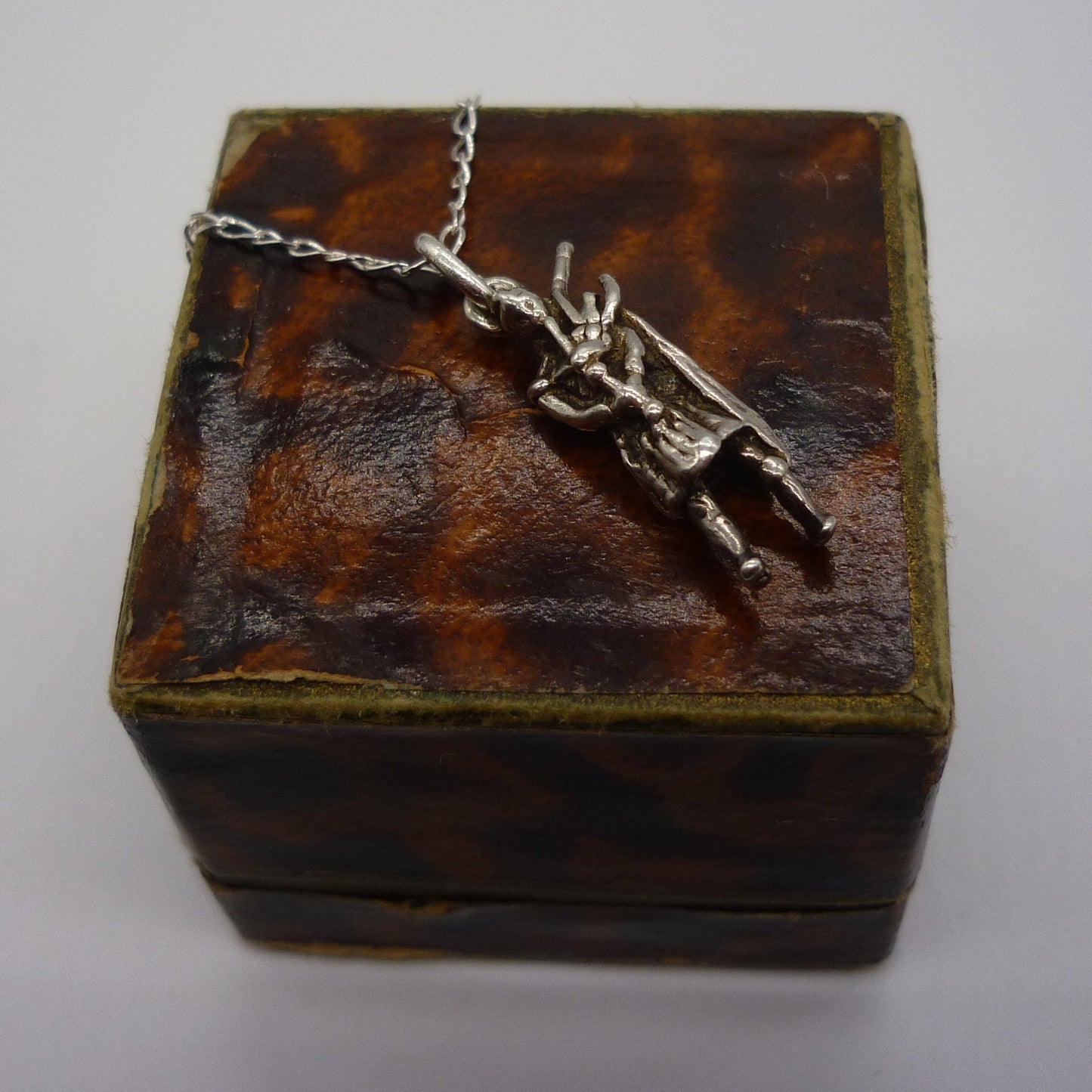 Scottish Piper Charm Necklace, Silver Pendant on Chain