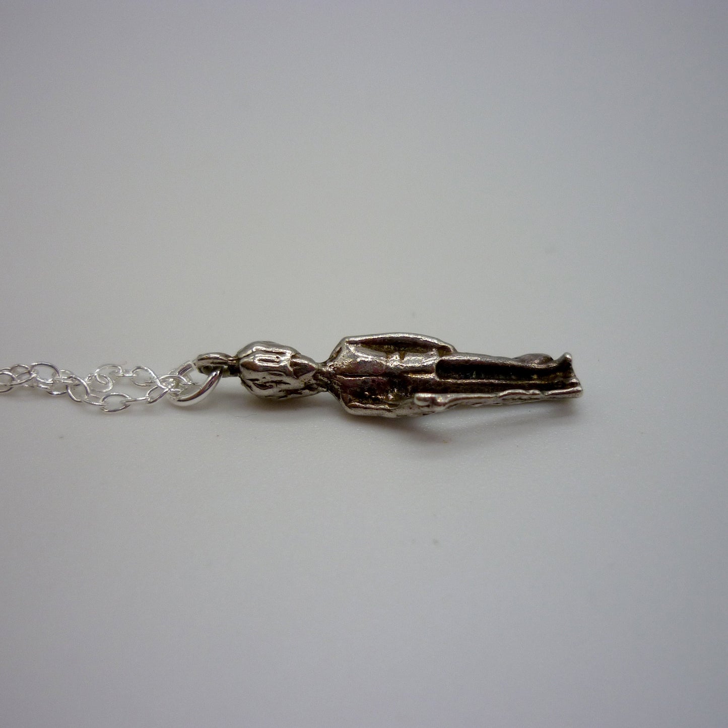 Vintage Silver Queen's Guard Charm Necklace, Sterling Pendant on Chain