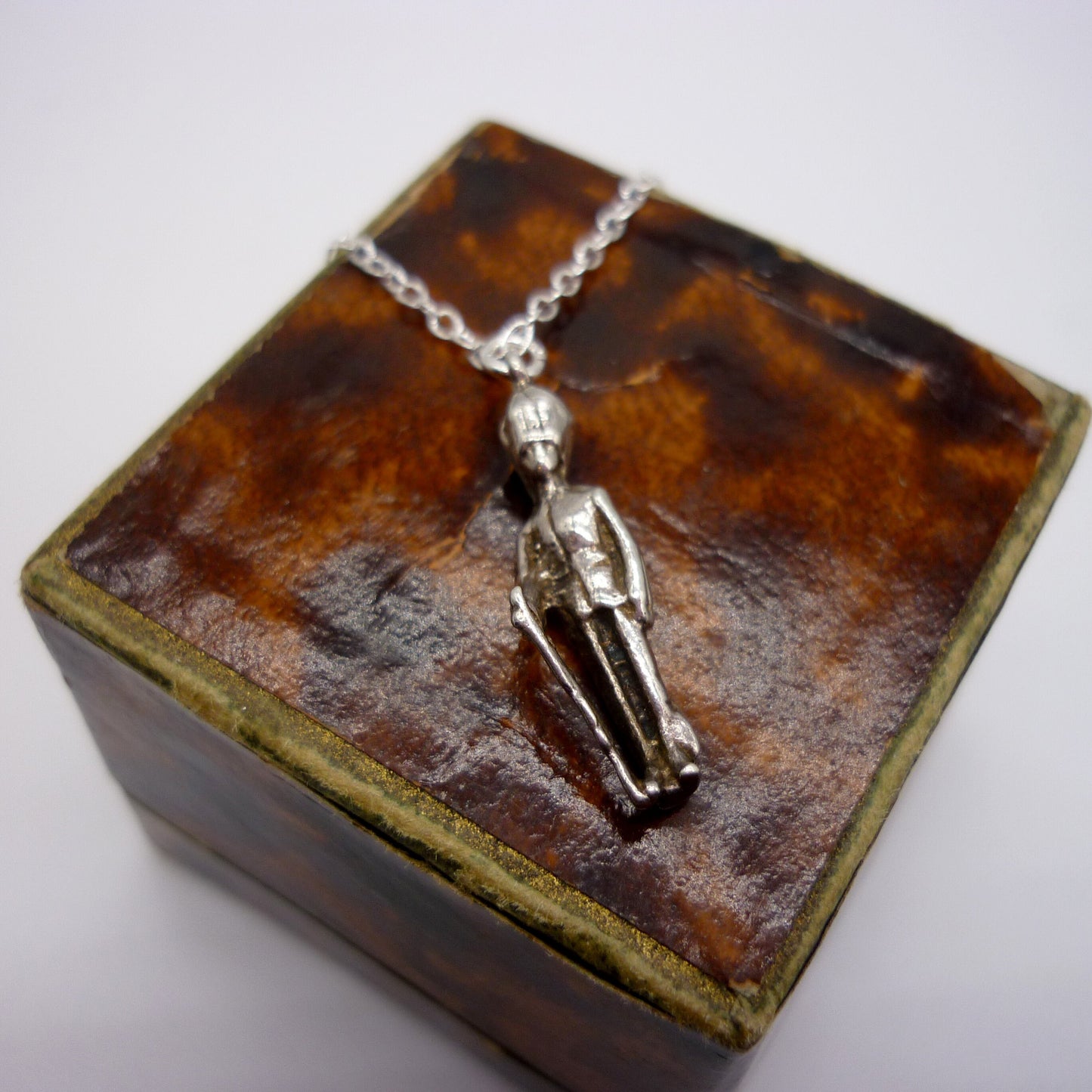 Vintage Silver Queen's Guard Charm Necklace, Sterling Pendant on Chain