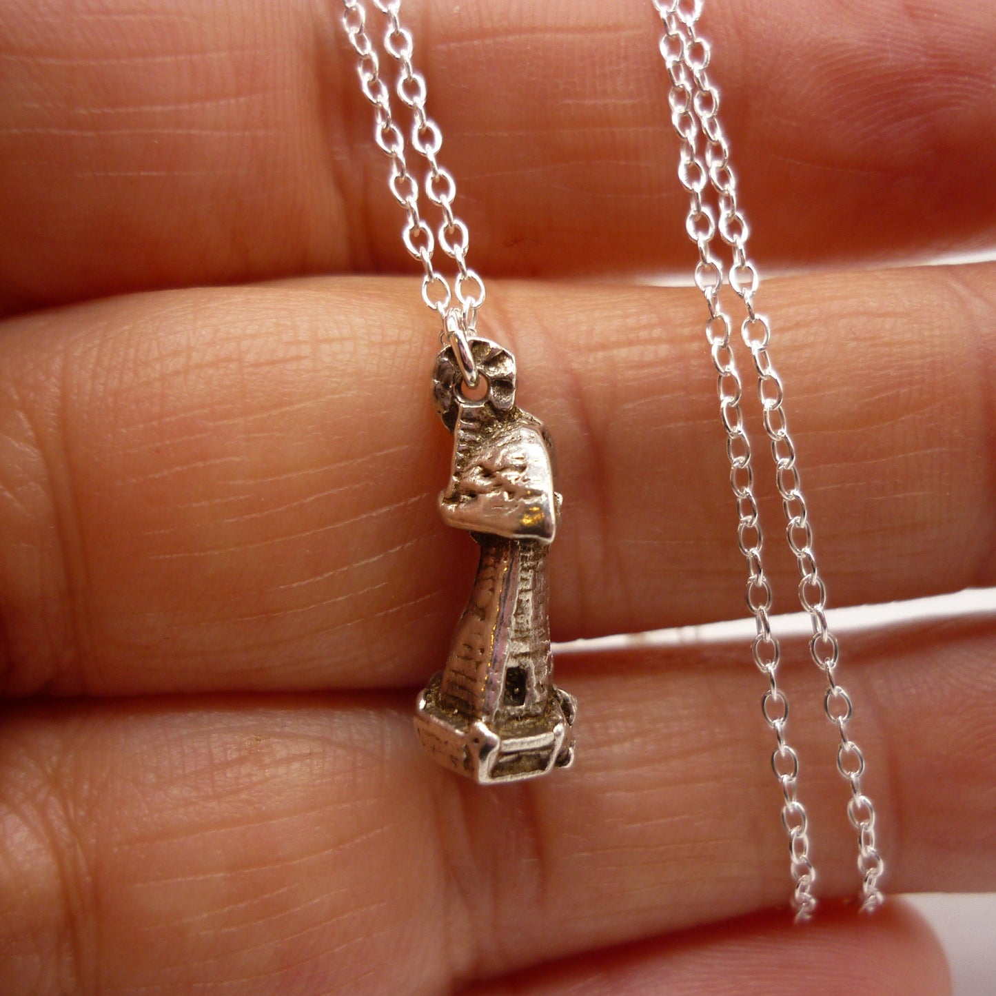 Windmill Tower Charm Necklace