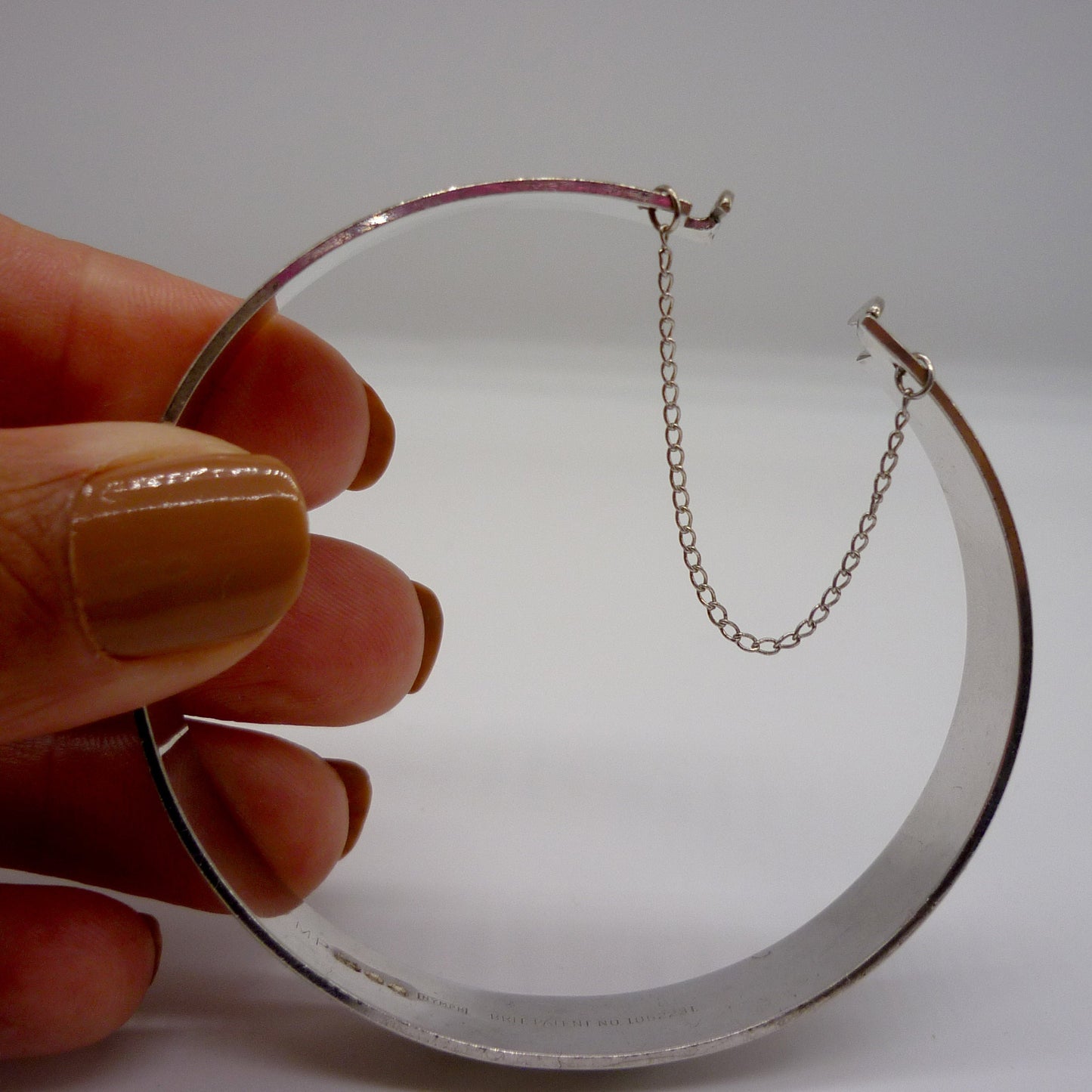 Vintage Sterling Silver Bangle, 1970's Stacking Bracelet