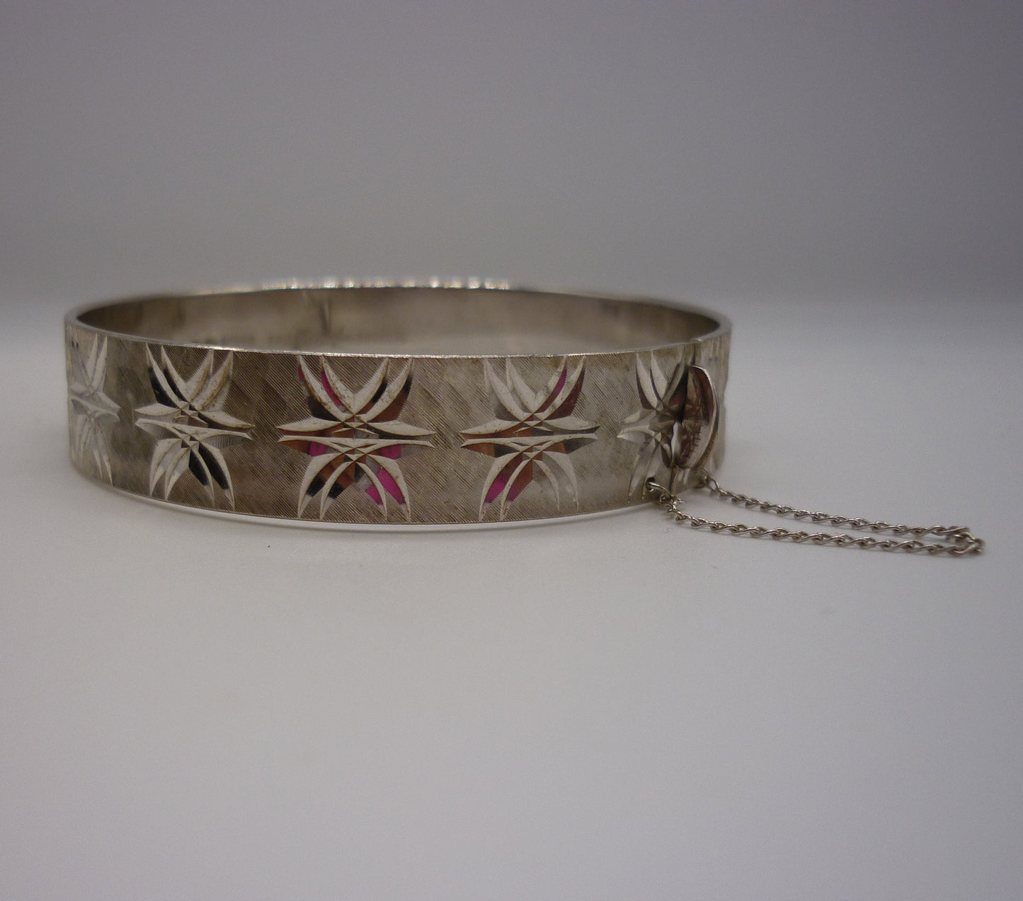 Vintage Sterling Silver Bangle, 1970's Stacking Bracelet