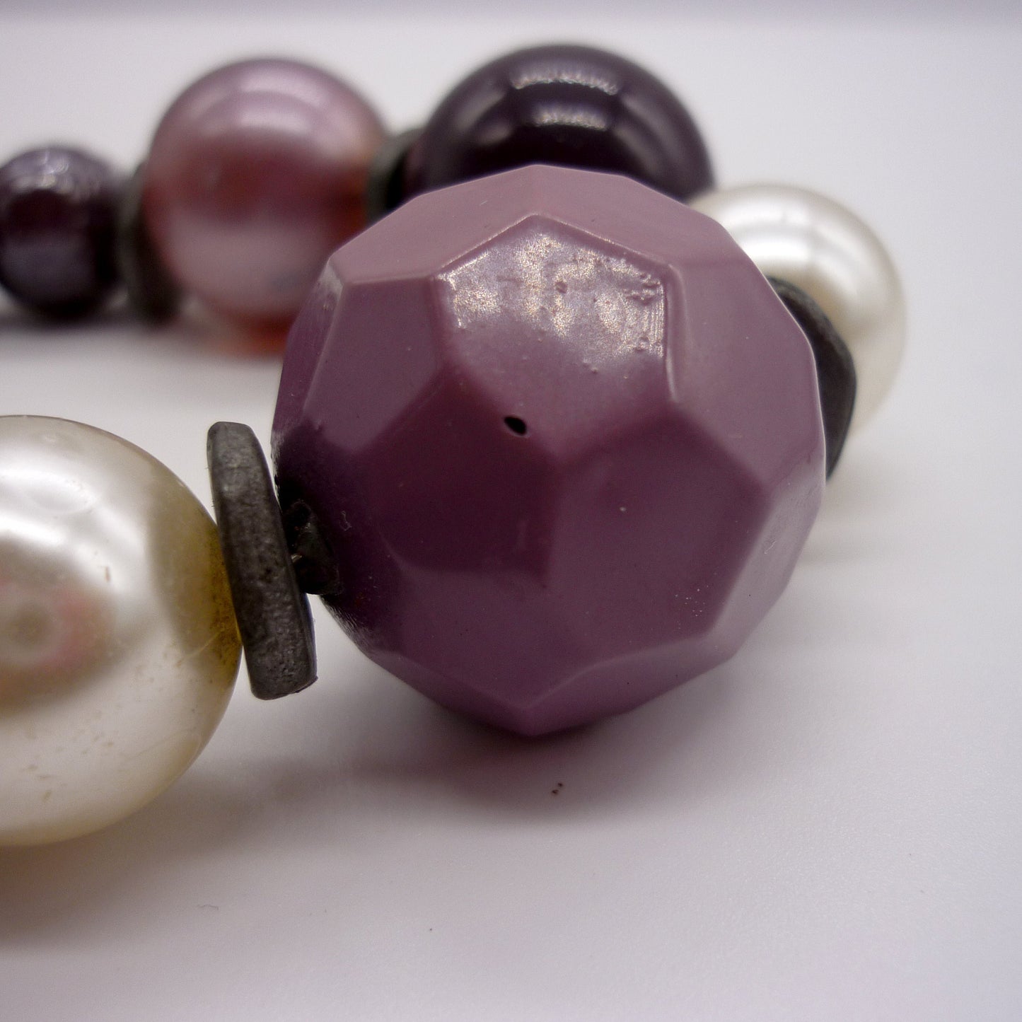 Chunky Purple Beaded Necklace